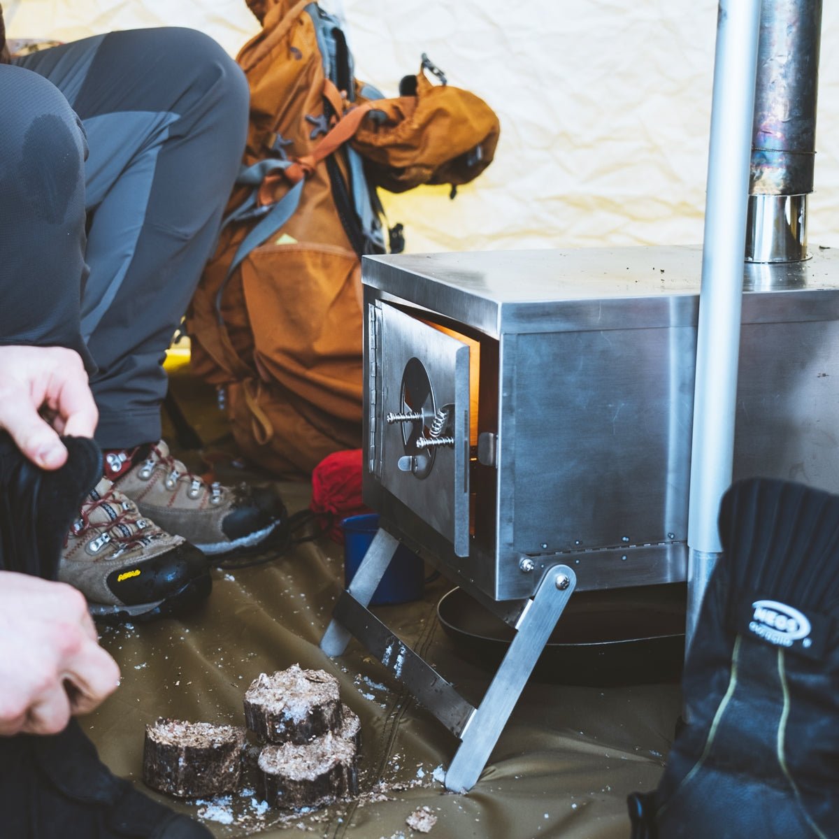 Alaska Gear Company Titanium Folding Stove Kit - Titanium Stove Package