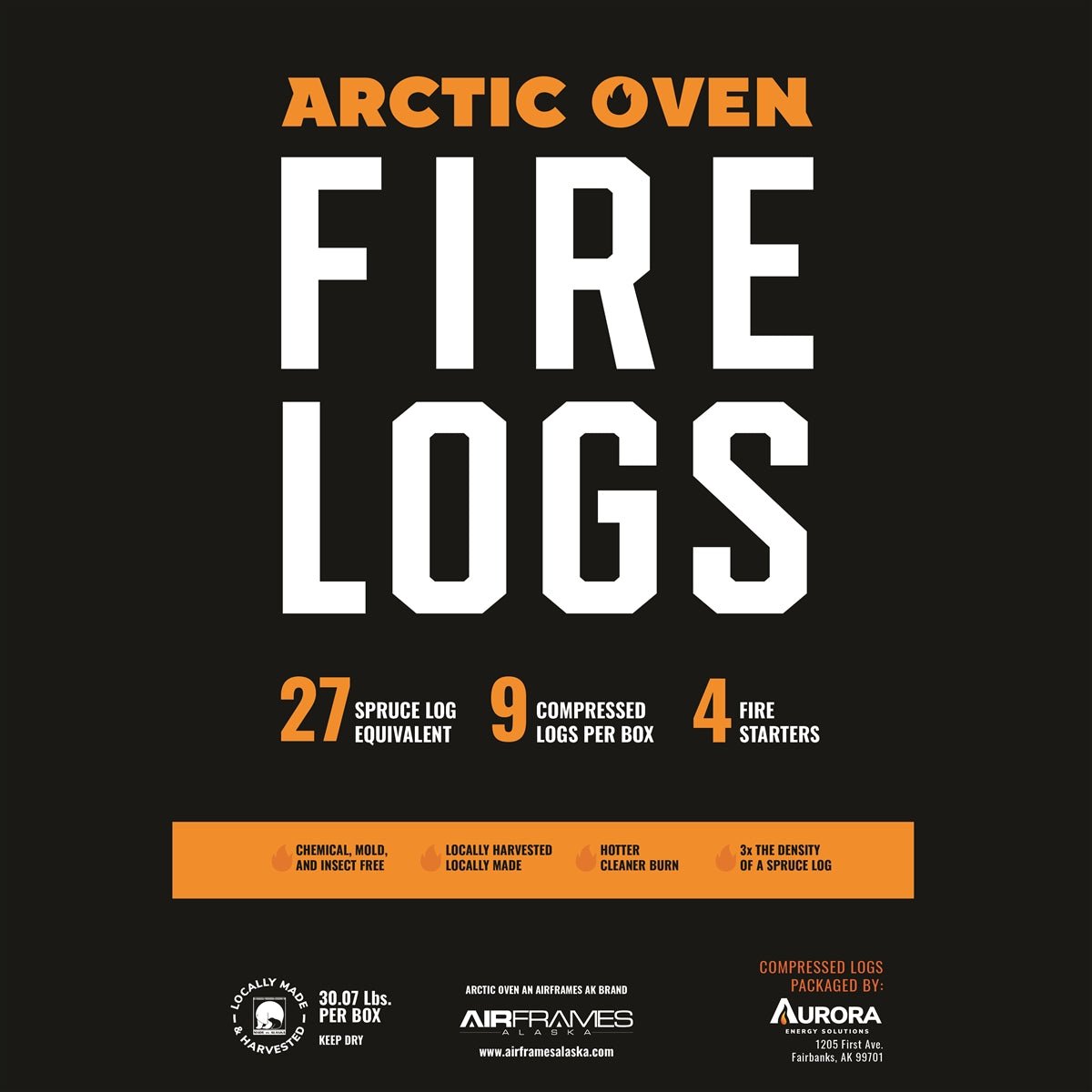 Alaska Gear Company Arctic Oven Fire Logs - Fire In a Box